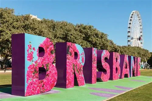 Брисбен пишет уличное искусство в South Bank Parklands, Брисбен