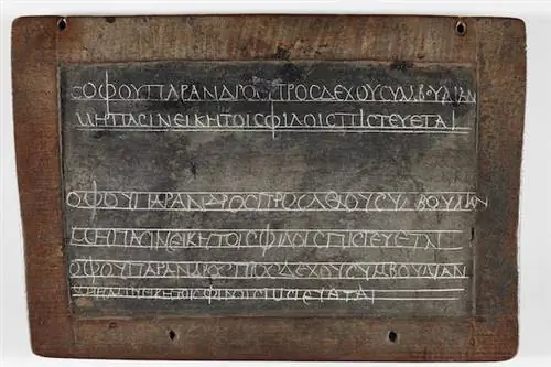 1800-летняя восковая табличка египетского школьника будет выставлена в Лондоне