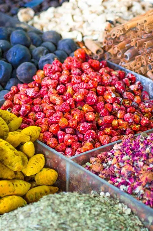 Найдите все необходимые ароматизаторы на рынке специй Дейры в Дубае, Объединенные Арабские Эмираты.