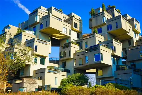 Привлекательные бетонные формы Habitat 67, Монреаль
