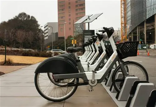 Велосипеды RVA Bike Share в стойке на станции