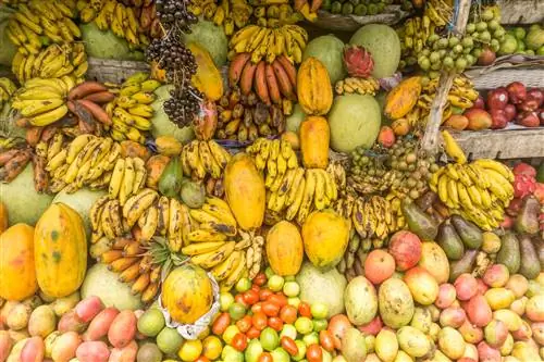 Фрукты на рынке свежих продуктов в Гондурасе