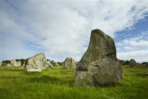 Perfect Trip Menhir качается в поле в Бретани и Нормандии