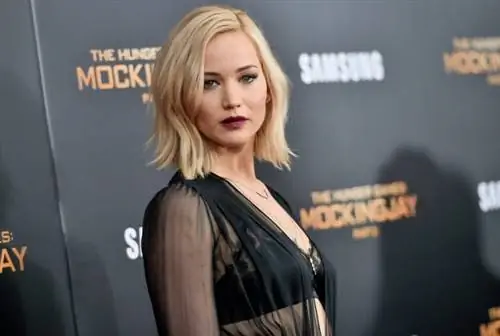 Актриса Дженнифер Лоуренс на специальном показе фильма «Голодные игры: Сойка-пересмешница, часть 2» в AMC Loews Lincoln Square в среду, 18 ноября 2015 г., в Нью-Йорке. Актриса Дженнифер Лоуренс на специальном показе фильма «Голодные игры: Сойка-пересмешница, часть 2» в AMC Loews Lincoln Square в среду, 18 ноября 2015 г., в Нью-Йорке.