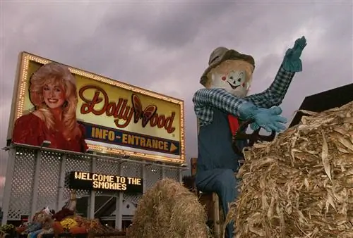Газонный дисплей в приветственном центре Dollywood