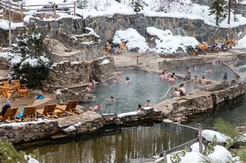 Горячие источники Stawberry Park в Стимбот-Спрингс, Колорадо