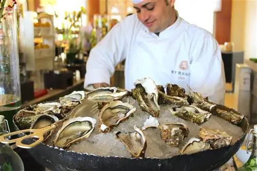 Устрицы в St Regis Brunch, Доха, Катар. Устрицы в St Regis Brunch, Доха, Катар.