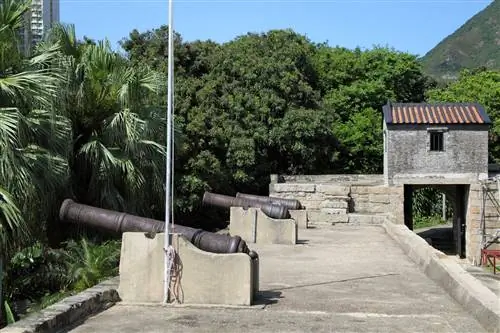 Пушки на крепостных валах форта Тунг Чунг