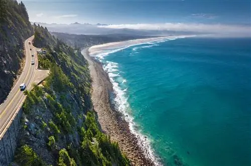 Вид с воздуха на побережье Орегона