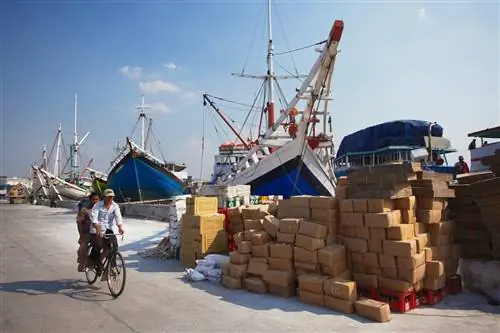 Особенности - Шхуны Макассар в порту Сунда Келапа, Джакарта, Ява, Индонезия