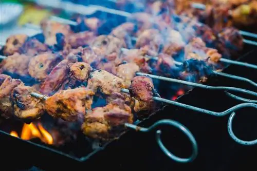 Шашлык из курицы тандури на мангале