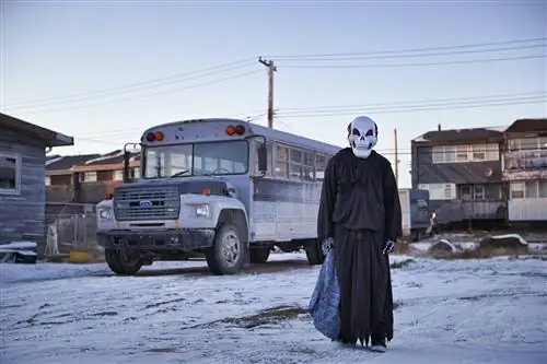 Празднование Хэллоуина Черчиллем совпадает с пиковым сезоном белых медведей, так как эта часть Гудзонова залива одна из первых покрывается льдом.