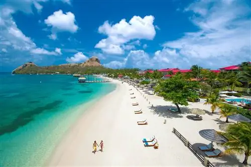 Пляж в Sandals Grande St. Lucia