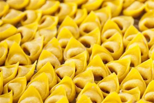 Паста Тортеллини является одним из основных продуктов в Болонье.