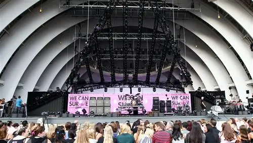 Толпа перед сценой в Hollywood Bowl