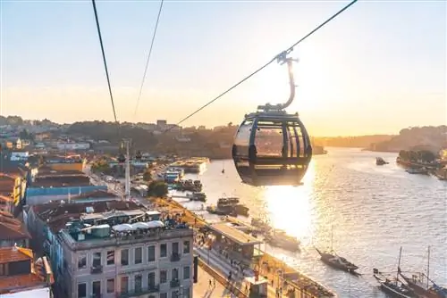 Канатная дорога Gaia в Порту, Португалия