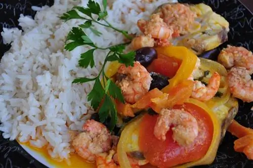 Мокека с креветками.