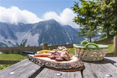 Словенская доска с мясом и сырами