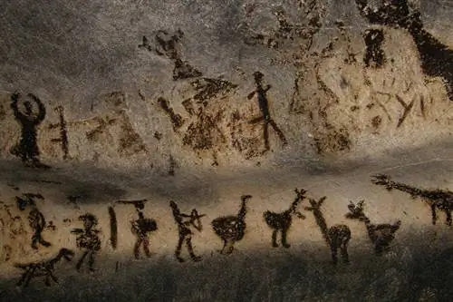 Доисторические рисунки гуано в пещере Магура.
