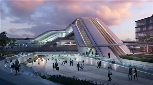 Визуализация изогнутого моста на терминале Rail B altica