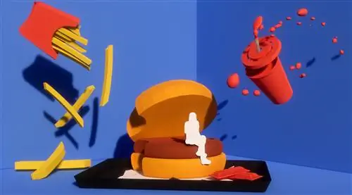 Всплывающее окно The Burger Stop в Tomatoland, где посетители могут втиснуться в бургер, как в помидор.