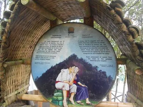 Плакат, объясняющий легенду о Чуираксамоло: