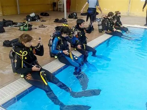 Подготовительные занятия в бассейне