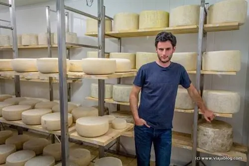 Рубен на сырном складе Гранха Кантагруллас в Вальядолиде