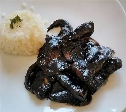 Кашон в чернилах с рисом