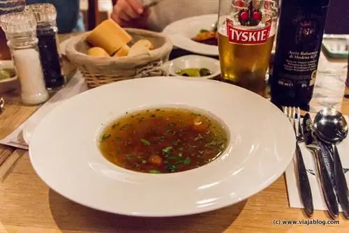 Суп в ресторане Cud Miód Варшава