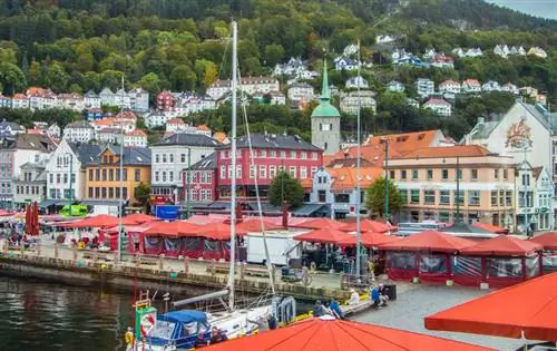 Fisketorget, рыбный рынок, Берген, Норвегия