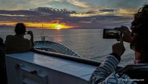 Закат, круизы Pullmantur, северные фьорды Норвегии