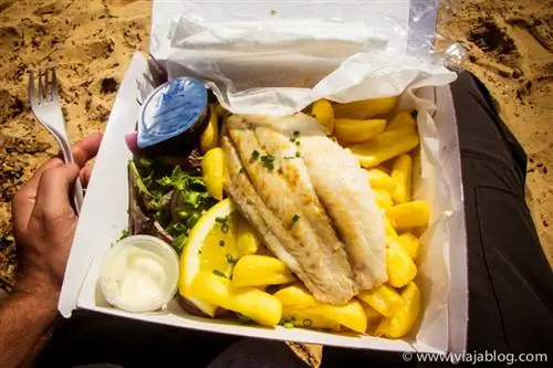 Barramundi Fish and Chips, Рыбацкая пристань Дойлс, Сидней, Австралия