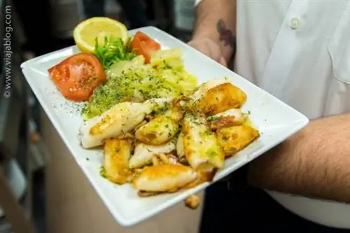 Кальмары из астурийского ресторана Sidrería El Ñeru в Мадриде