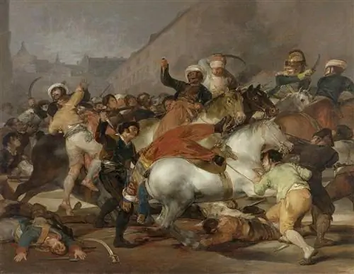 Второе мая 1808 года в Мадриде» или Атака мамелюков Франсиско де Гойя (1814) которую можно увидеть в музее Прадо.