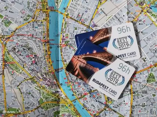 Карта бесплатного доступа и визитная карточка Будапешта.