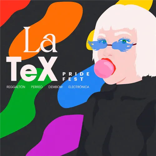 Плакат LaTeX Pride Fest в Мадриде во время празднования прайда