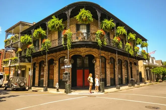 Дома во французском квартале, NOLA, Новый Орлеан, США