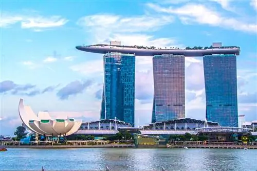 Отель Marina Bay Sands – прекрасный вид на закат