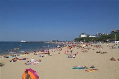 Люди проводят время на пляжах Аркашона.