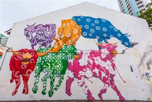 корова граффити