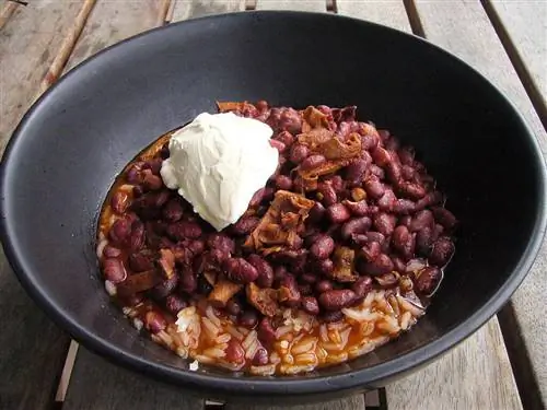 блюдо из фасоли