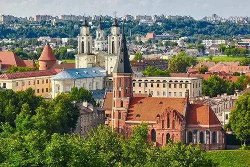 Вид на Каунас в Литве
