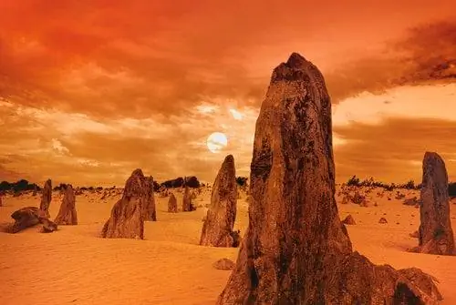 Закат в пустыне Пиннаклс