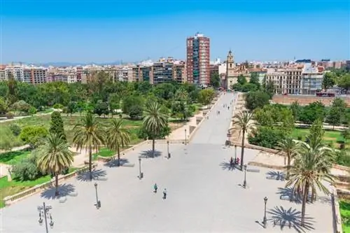 Прогулка по саду Турия в Валенсии.