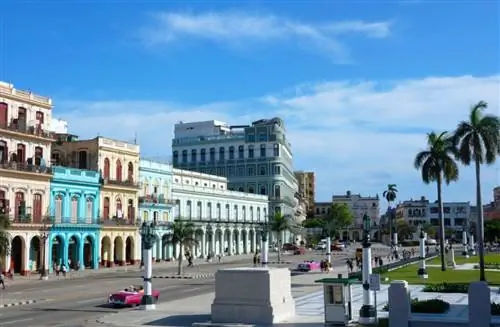 Городской пейзаж Гаваны, столицы Кубы.