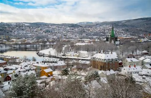 Тронхейм - город Норвегии с красивыми пейзажами.