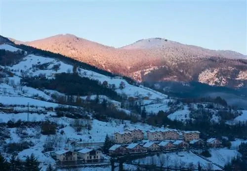 Снегопад в природном парке Айзкорри Арац.
