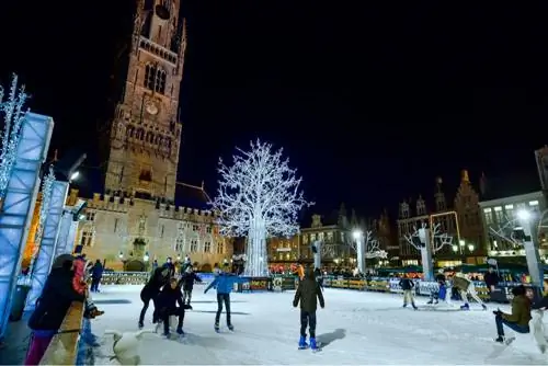 Рождество в Бельгии, каток в Генте