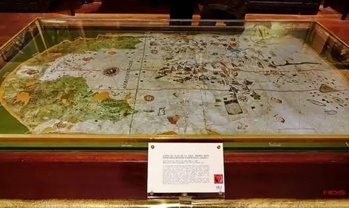 Карта Хуана де ла Косы в Военно-морском музее